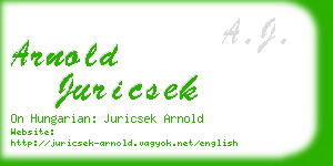 arnold juricsek business card